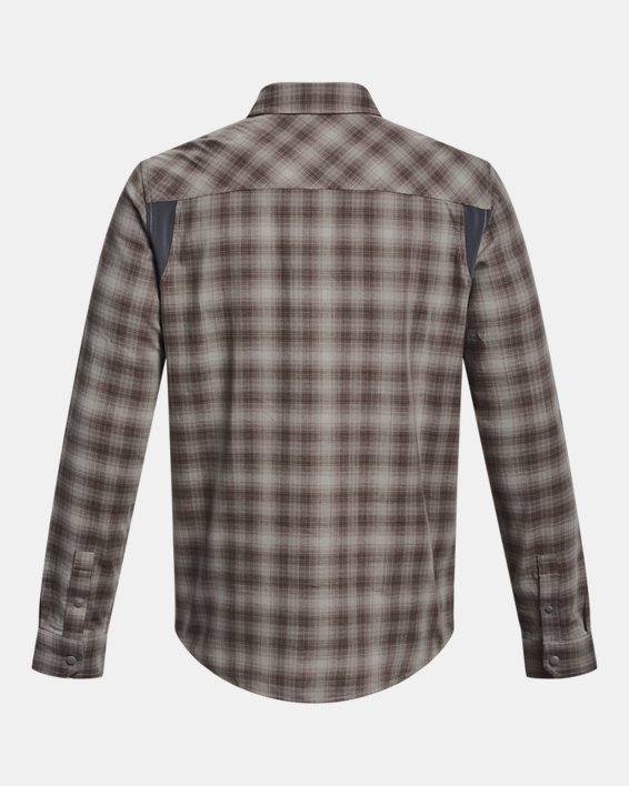 Men's UA Tradesman Flex Flannel Long Sleeve, Gray, pdpMainDesktop image number 5